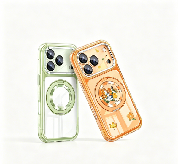 cocoola，適用蘋果iPhone17promax，支架手機殼，16pro，全包防摔，透明矽膠