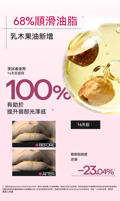 春日限定，MISTINE，雙頭唇釉，14天唇紋減少29.23%