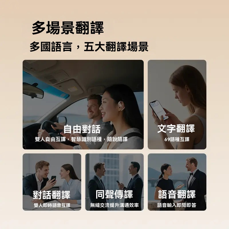 【限時降價】SANSUI_山水，2025年新款，W12，可外放，多語種，同聲傳譯翻譯，智慧耳機