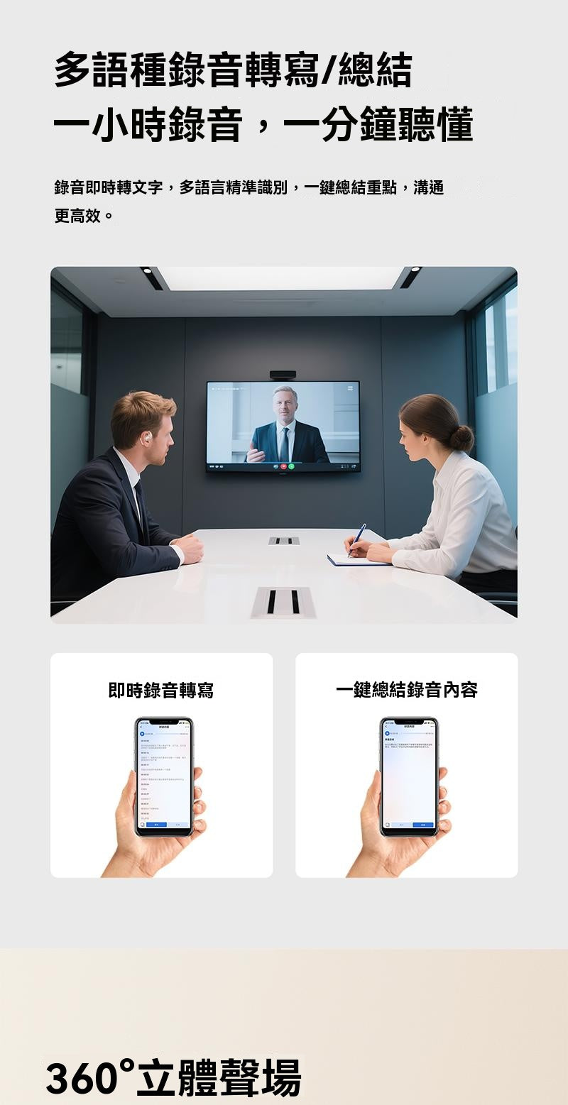 【限時降價】SANSUI_山水，2025年新款，W12，可外放，多語種，同聲傳譯翻譯，智慧耳機