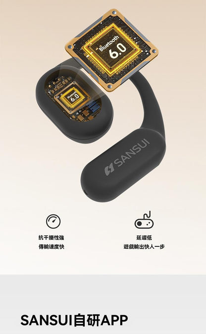 【限時降價】SANSUI_山水，2025年新款，W12，可外放，多語種，同聲傳譯翻譯，智慧耳機
